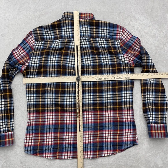 JONNIE-O Hangin Out Shirt Men's Medium Brown Black White Plaid Flannel Button Up - Picture 9 of 9